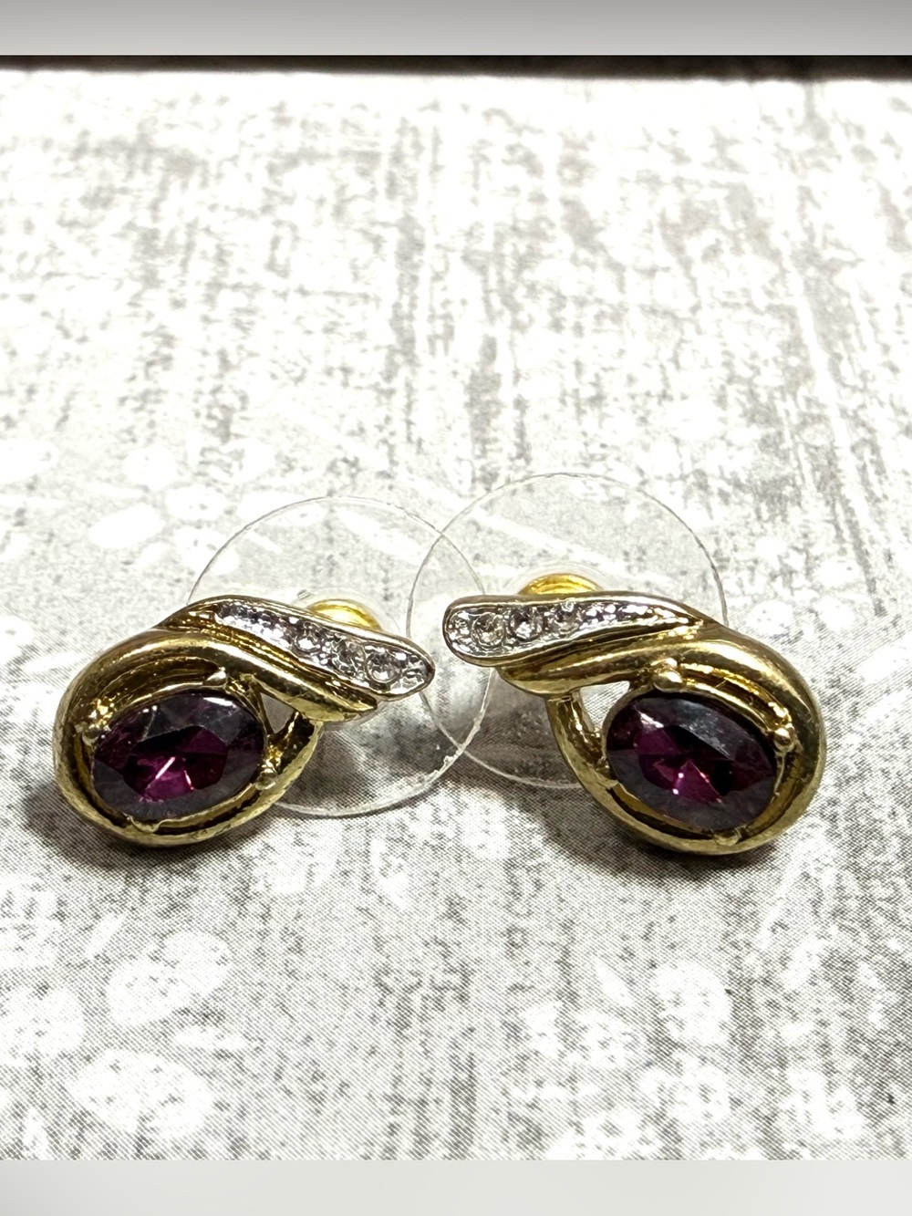 Teardrop Gemstone Stud Earrings - Picture 4 of 4